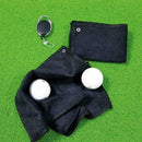 Golf Towel Square Towel Easy Pull Rope Double Sided For Golfer Hook R0I5