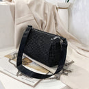 Casual Women Pure Color Squins Glittering Chain Handbags Shoulder Crossbody Bag
