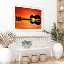 Canvas Painted Oil Paint By Numbers Guitar Scenery DIY Home Wall Art Decor