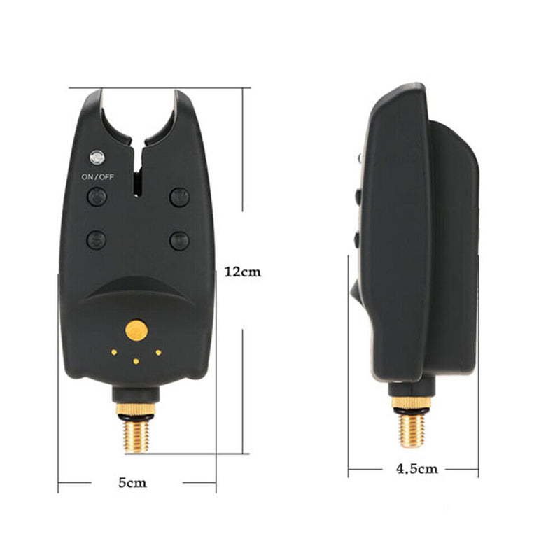 Fishing Rod Tip Alert LED Fish Bite Alarm Sound Bell Carp Sea Fishing Tackle
