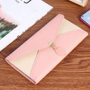 Korean Leaf Wallet Hit Color Phone Card Holder Women Multi-slots Leather Clut