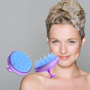 Silicone Head Shampoo Scalp Massage Brush Hair Scalp Washing Comb(Purple) Newly