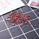 500pcs Glitter Shimmer Sharp Tip Nail Art Rhinestones Manicure Charm (Red)