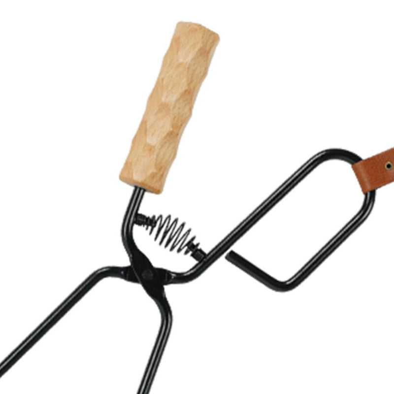Firewood Tongs Log Grabber for Campfire Firepit Fireplace Wrought Iron Claw