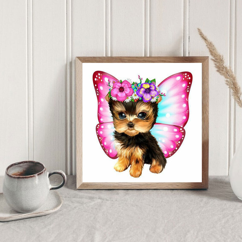 5D DIY Diamond Painting Kits Full Round Drill Butterfly Puppy Mosaic Crafts