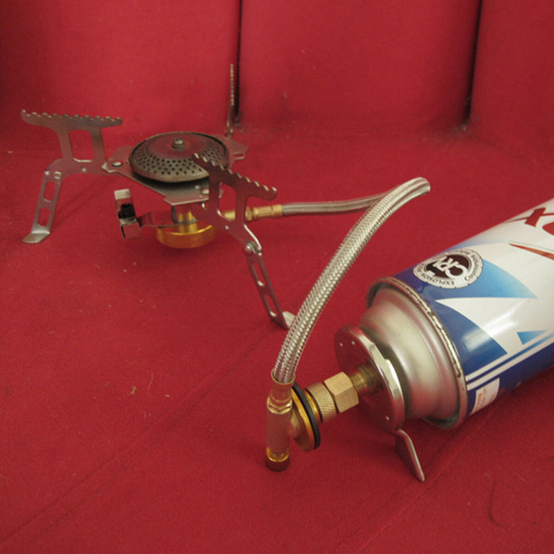 Rotatable Camping Stove Converter Outdoor Long Flat Gas Tank Connector Adap