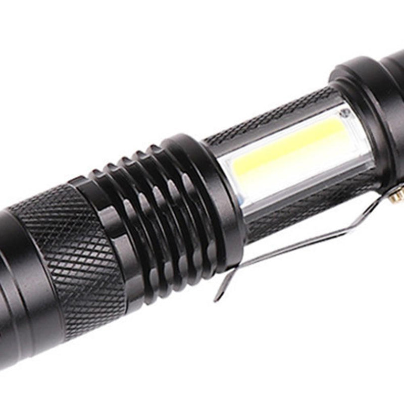 Mini LED Flashlights Outdoor COB LED Hiking Camping Fishing Zoom Hand Torch