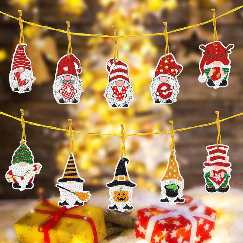 DIY Diamond Special Shape One-sided Hanging Christmas Ornament Prop (GS09) Newly