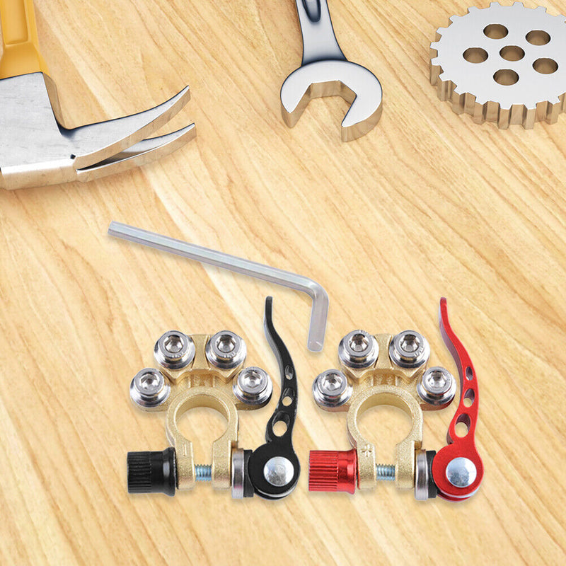 1 Pair Cable Post Clamp Shutdown Connectors Positive + Negative for Car Cars