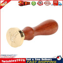 Plants Pattern Retro Sealing Stamp Wood Handle Metal Sealing Wax Stamp (B) Newly