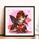 2PCS 5D DIY Part Special Drill Diamond Painting Cartoon Girl Drawing