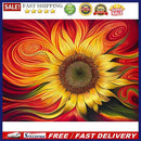 Painting By Numbers Kit DIY Vortex Sunflower Canvas Oil Art Picture Ornamen