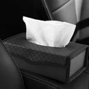 Car Tissue Box Large-capacity Auto Paper Towels Holder PU Leather for Office
