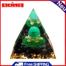 Crystal Orgone Pyramid Healing Energy Generator Home Office Decor Gem Crafts