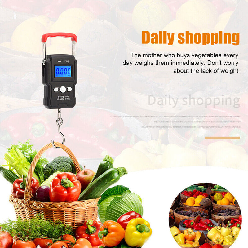 50kg/5g Portable Mini Electronic Hanging Scales Luggage Weighting Scales Newly