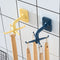 360 Degrees Rotated Kitchen Hooks Adhesive 6 Hooks Wall Door Clothes Bag Hanger