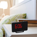 LED Digital Alarm Clock Table Clocks USB Wake up FM Radio Projector (Red)