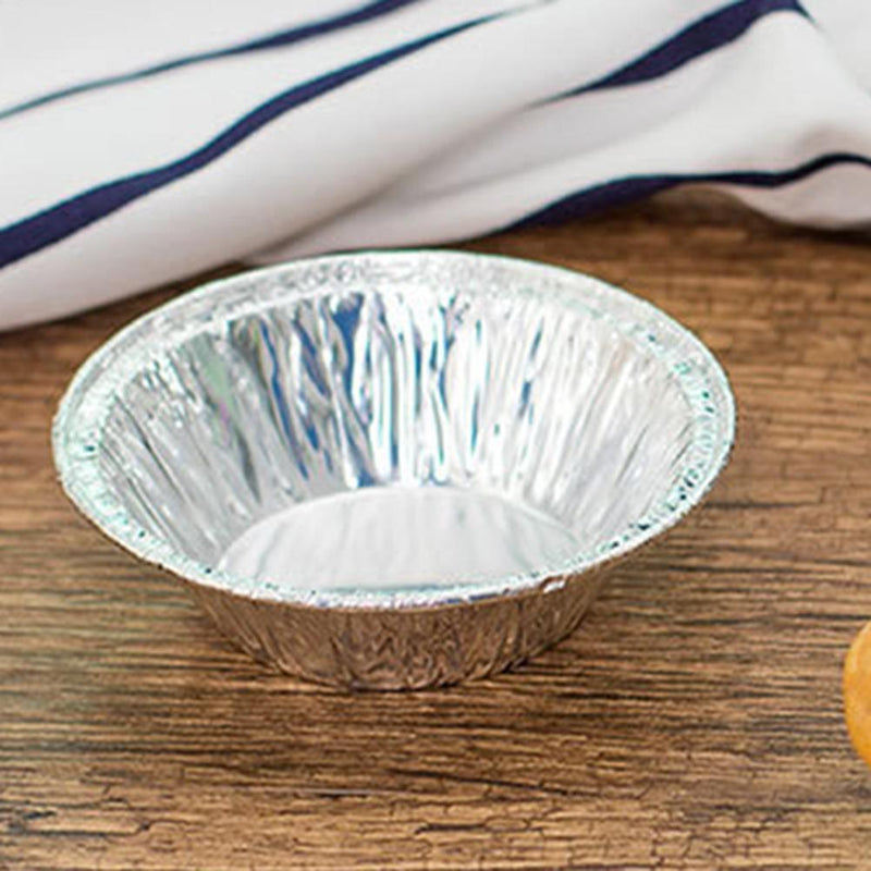 100pcs/set Disposable Tin Foil Egg Tart Molds Cupcake Pan Round Baking Cup