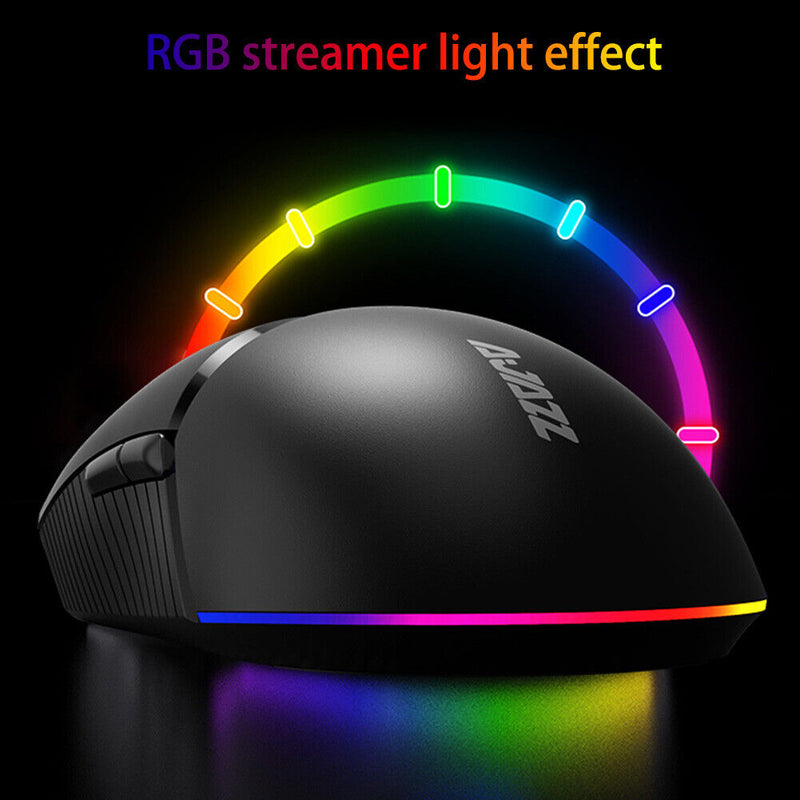 Ajazz i309Pro RGB Gaming Mouse Wired Wireless Gamer Mice for PC Computer