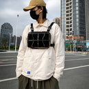 Oxford Vest Shoulder Bag Multi-function Waistcoat Unisex Hip Hop Streetwear P