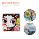DIY Diamond Painting Kit Coaster Ceramics Insulation Cartoon Pad (Female)