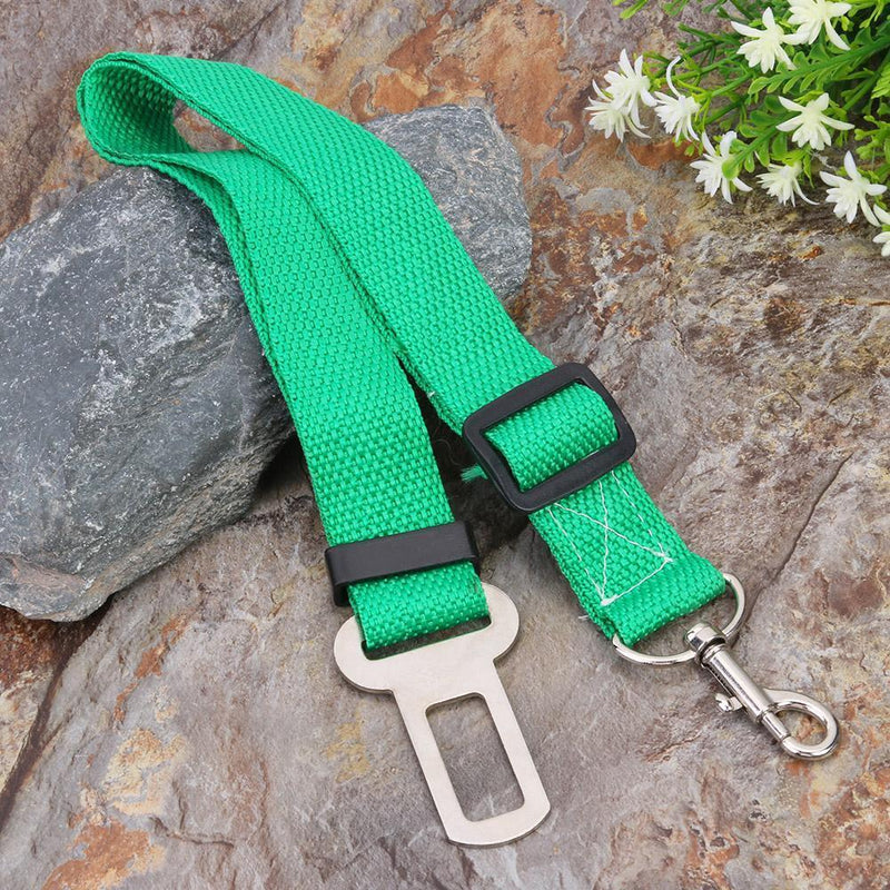 Car Pet Dog Seat Belt Puppy Safety Seatbelt Dog Harness Lead Clip (Green) Newly
