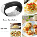 Stainless Steel Garlic Press Crusher Rocker Rocking Mincer Squeezer Kitchen UK