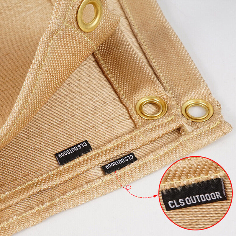 Outdoor Camping Fireproof Cloth Flame Retardant Mat (Glass Fiber 100x80cm)