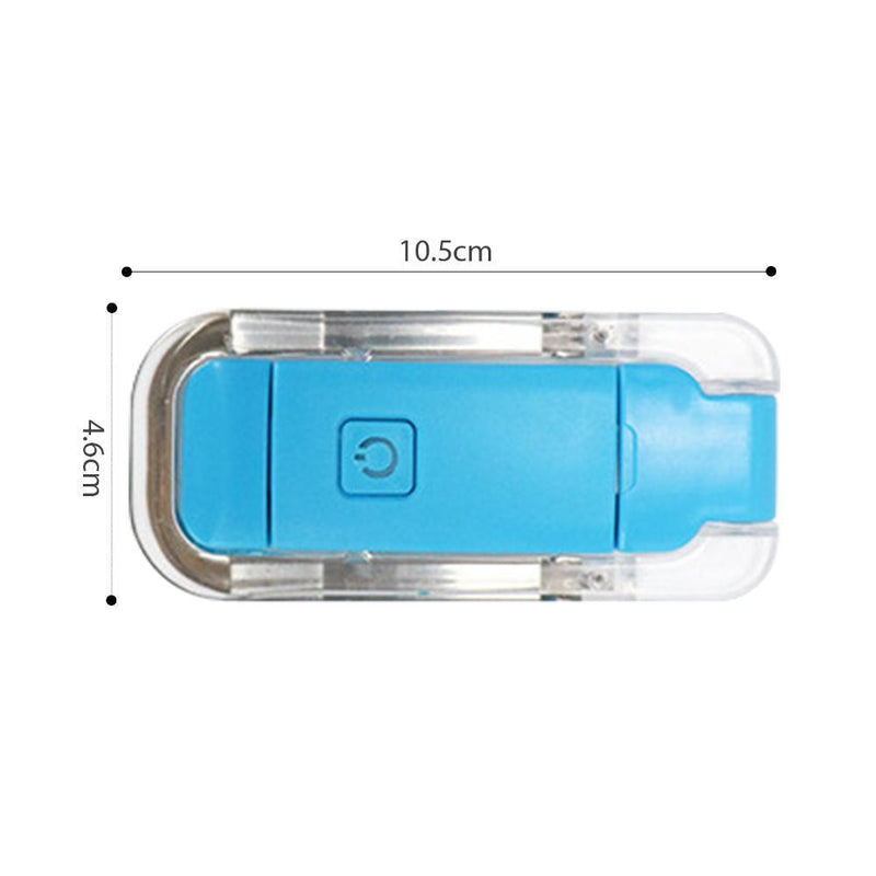 Book Night Reading Light - USB Rechargeable Clip-on Mini LED Lamp (Blue)