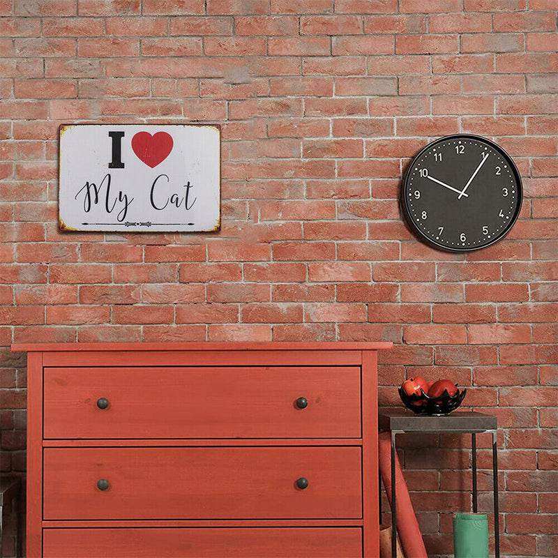 I Love My Cat Retro Metal Plate Tin Sign for Bar Pub Club Cafe Wall Arts