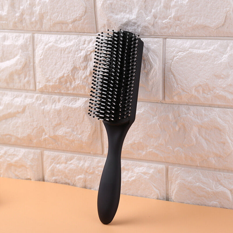 9-Row Hair Brush Scalp Massager Curly Detangle Hair Comb Salon Styling Tool