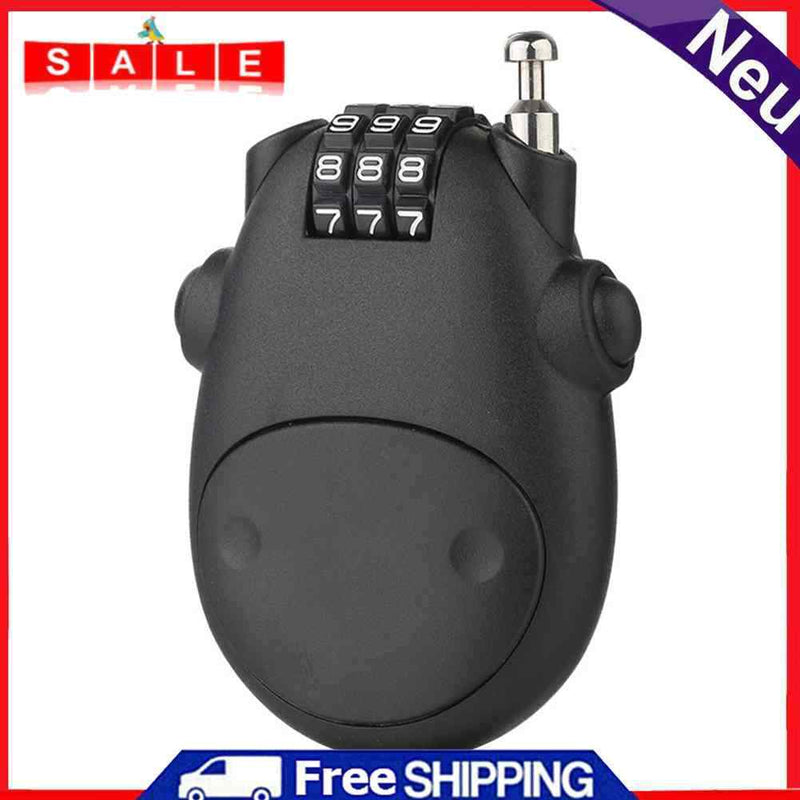 Cow Anti Theft Bicycle Helmet Password Lock Bike Suitcase Rope Padlock Cartoon