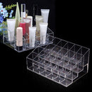 Clear Acrylic 24 Cosmetic Organizer Makeup Case Holder Display Stand Storag
