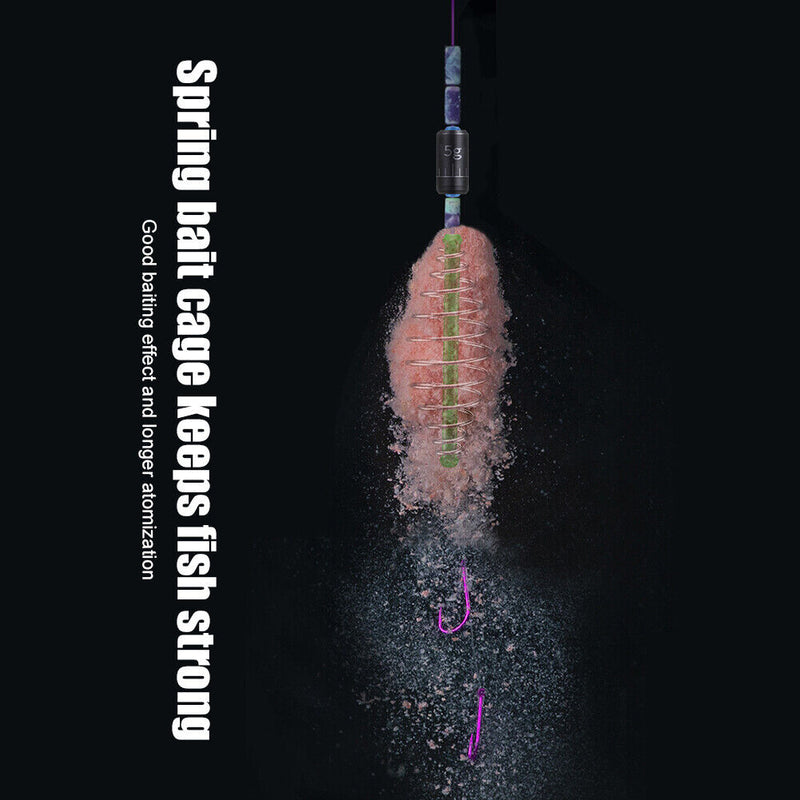 Spring Bait Feeder Fresh Saltwater Carp Fishing Bait Feeder Cages Fishing Tackle