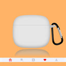 Silicone Case w/ Keychain for ZMI PurPods Pro Earbuds Charging Case (White)