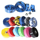2PCS Cycling Road Bike Sports Cork Handlebar Tape + 2 Bar Plug Green