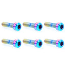 RISK 6pcs Titanium Stem Screws Bicycle MTB Handlebar Lock Bolts (M5X16mm) Newly