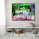 DIY Digital Oil Painting By Numbers Kits Garden Girl Picture Wall Art Room Decor