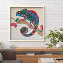 5D DIY Diamond Painted chameleon Partial Special Rhinestone Set