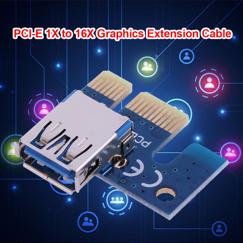 PCIe X1 Adapter PCI E 1X to USB 3.0 Female for PCI Express Riser Mining Newly