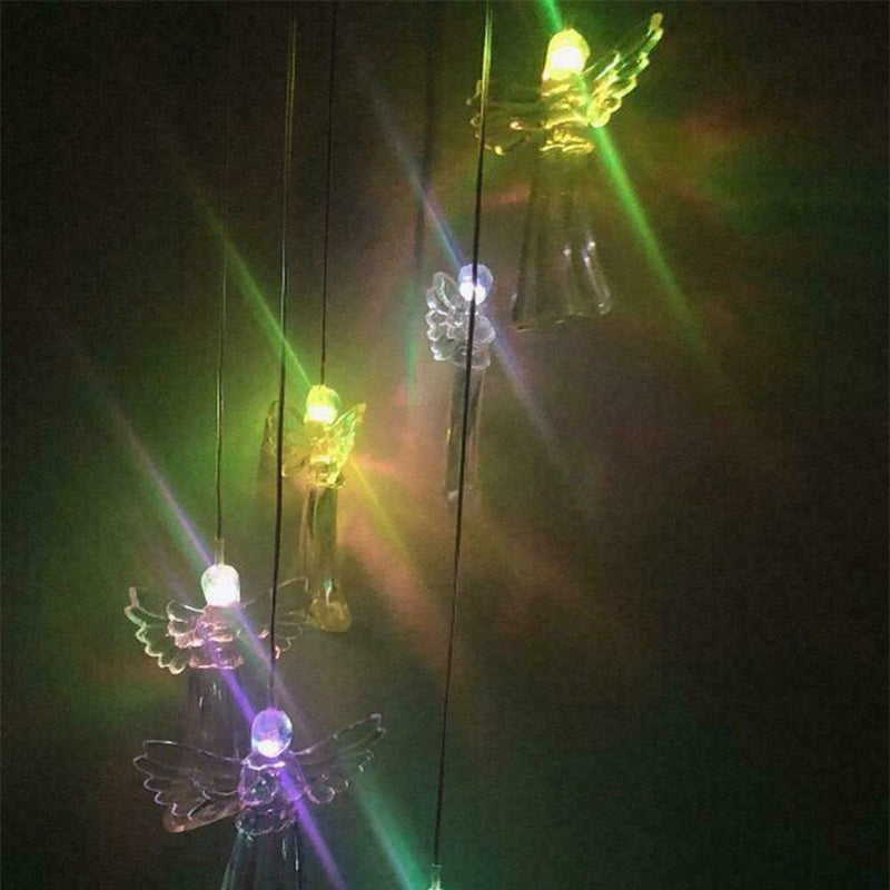 Wind Chime Solar Powered LED Light Changing Garden HOT 2021 Lamp Hanging T8B2