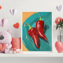 Oil Paint by Numbers Pepper Canvas Artwork Living Room Picture Decoration Kit