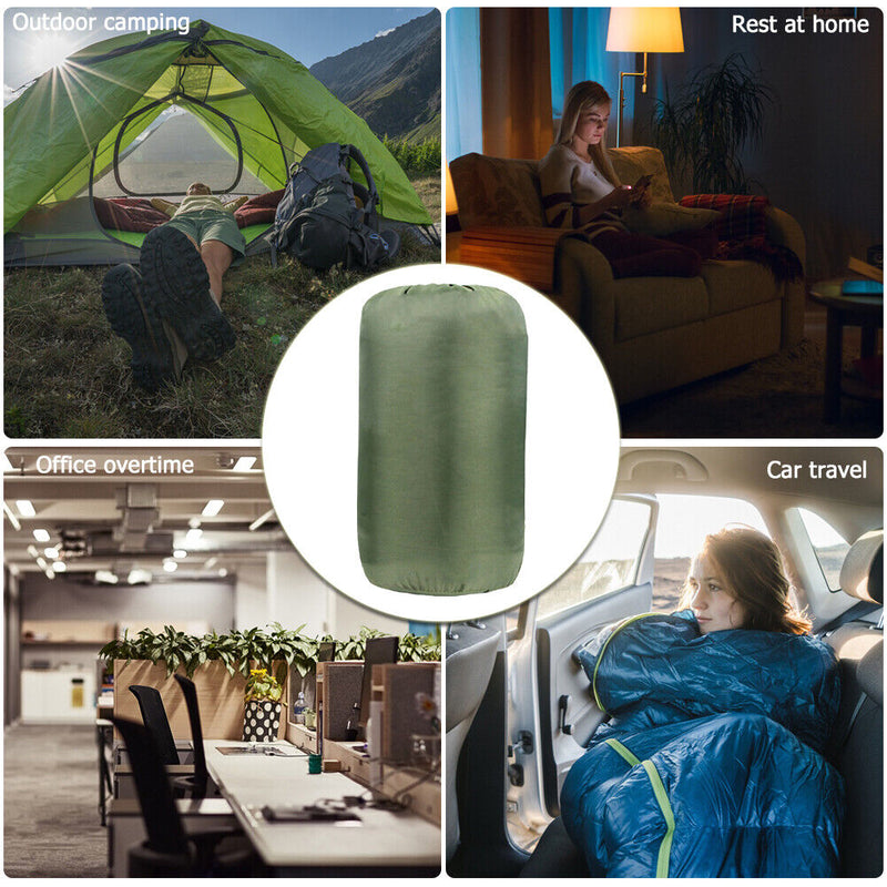 #A Outdoor Camping Envelope Sleeping Bag Warm Blanket with Hooded for Office