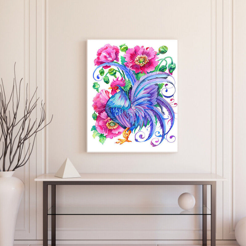 Animals in Flowers Partial Oil Paint By Number Kit DIY Frameless Drawing Pict