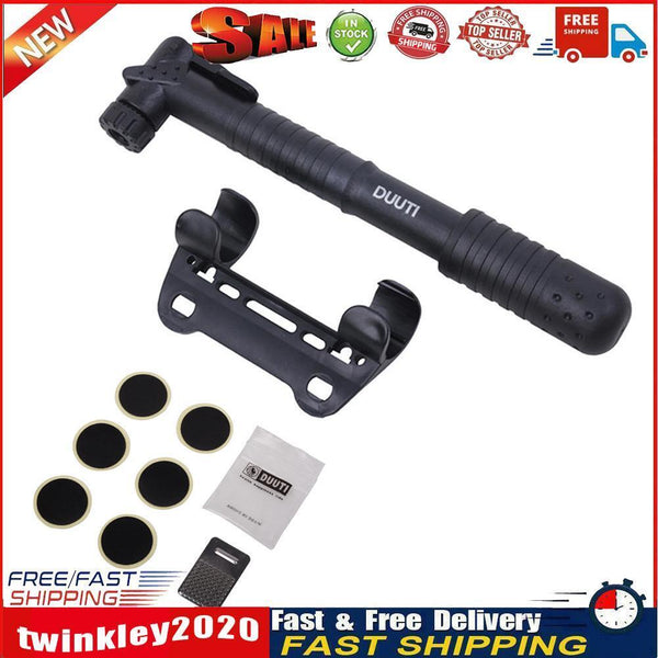DUUTI PP-24 Mini Bike Pump American Presta Valve + Glueless Tire Patch Kit Newly
