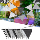 INS Nordic Cotton Fabric Flags Black Gray Pennant Party Wedding Supplies