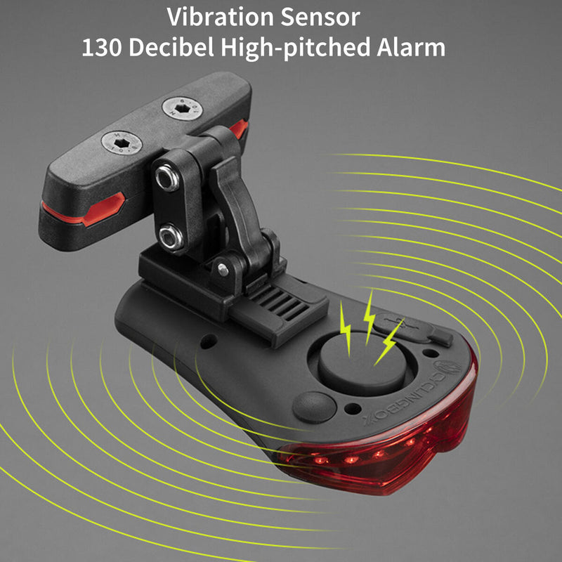 Bicycle Rear Lamp Rechargeable USB Safety Warning Taillight for Night Riding