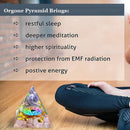 Orgonite Pyramid Amethyst Peridot Healing Crystal Energy Orgone Crafts (A) Newly