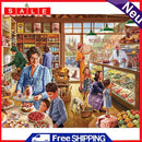 Hand Painted on Canvas DIY Dessert Market Oil Paint By Numbers Drawing Kit Craft