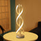 12W LED Spiral Table Lamp Modern Acrylic Curved Strip Light (Warm Light) Newly